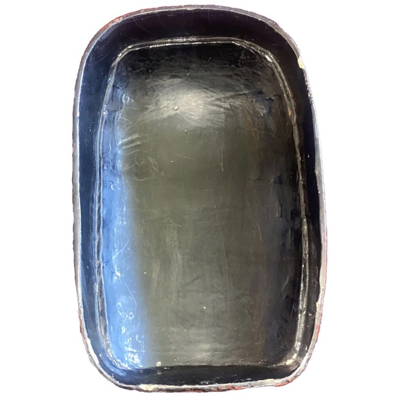 Antique Chinese porcelain lacquered stacking Wedding box, 3 tier. 11”x8”x7” - Picture 11 of 15